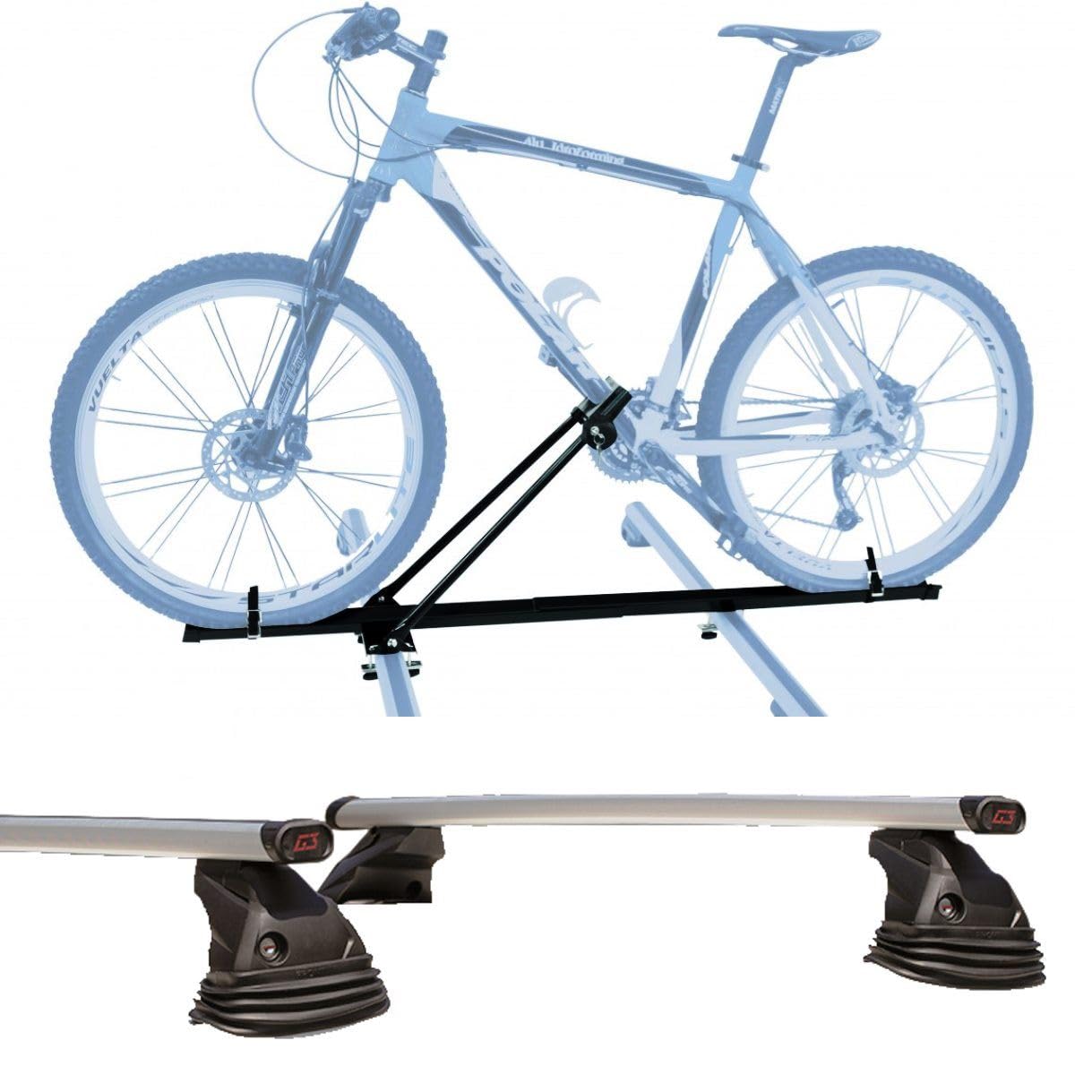 Set Fahrradträger + Dachträger hergestellt für Kia CEE'D von 2006 bis 2011 5P leicht mit Schlüssel Dachträger 127 cm c/Kit einfache Montage Set Fahrradträger + Dachträger hergestellt für Kia CEE'D von 2006 bis 2011 5P leicht mit Schlüssel Dachträger 127 cm c/Kit einfache Montage von PROPOSTEONLINE