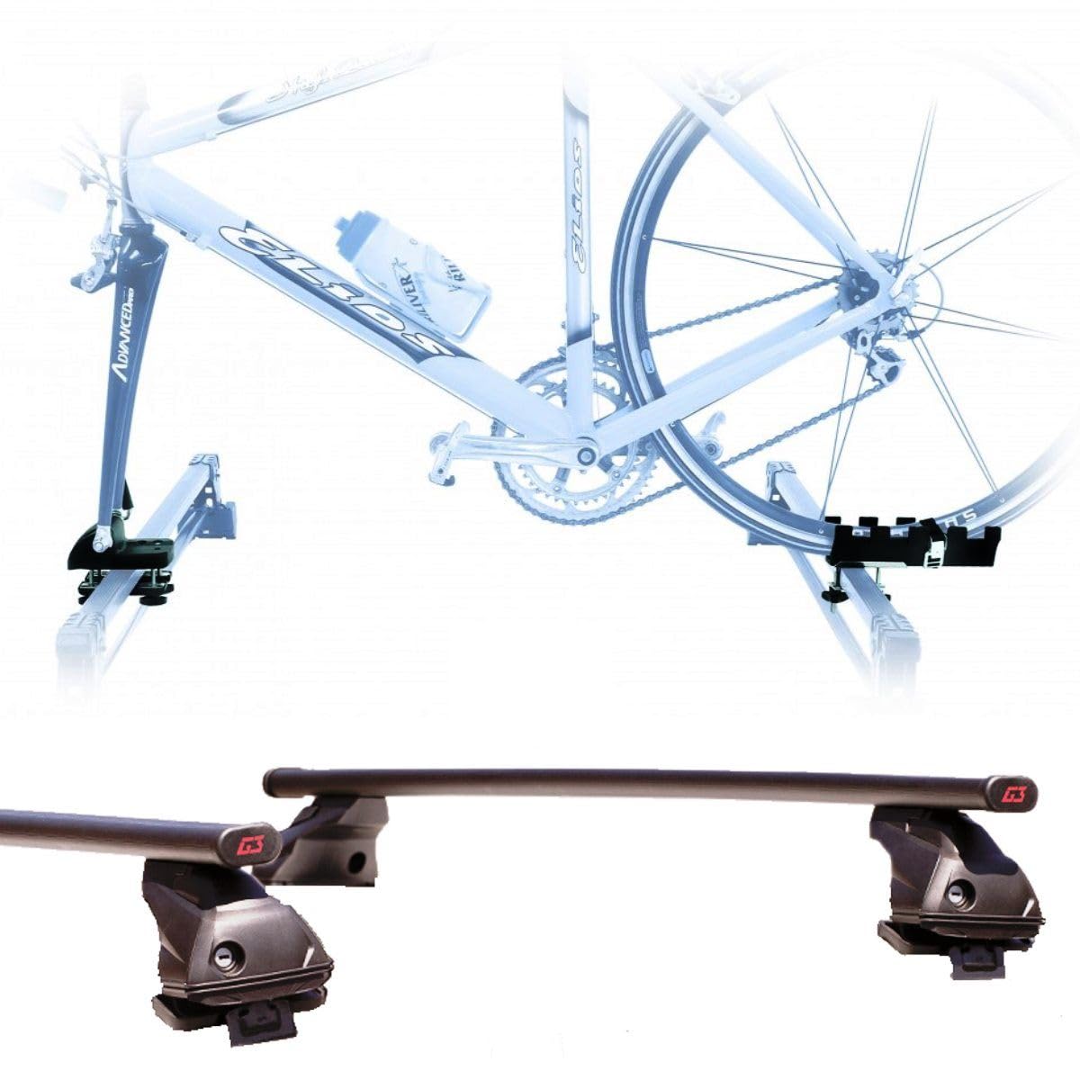 Set Fahrradträger mit Dachträgern für Suzuki Jimny ab 2018 Befestigung an der Universalgabel Dachträger 147 cm + Montageset Set Fahrradträger mit Dachträgern für Suzuki Jimny ab 2018 Befestigung an der Universalgabel Dachträger 147 cm + Montageset von PROPOSTEONLINE