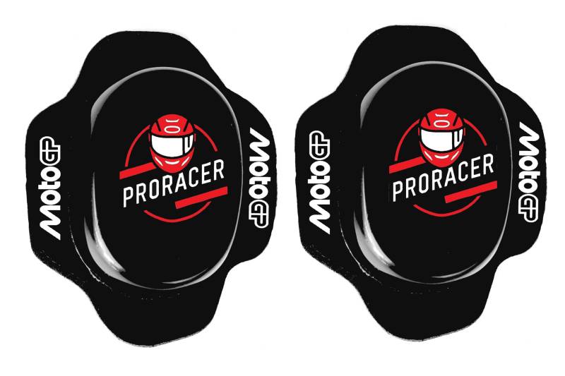 PRORACER Knieschieber Motorrad Knieprotektoren Knieschleifer für Ledercombi (Schwarz) von PRORACER