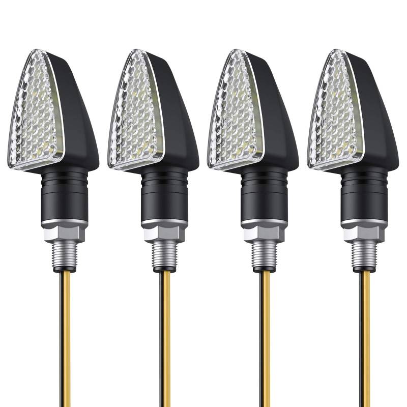 4PCS Wasserdichte Blinker Licht 15 LED-Blinker 12V Mini Gelbe Blinker für Motorrad von PROZOR