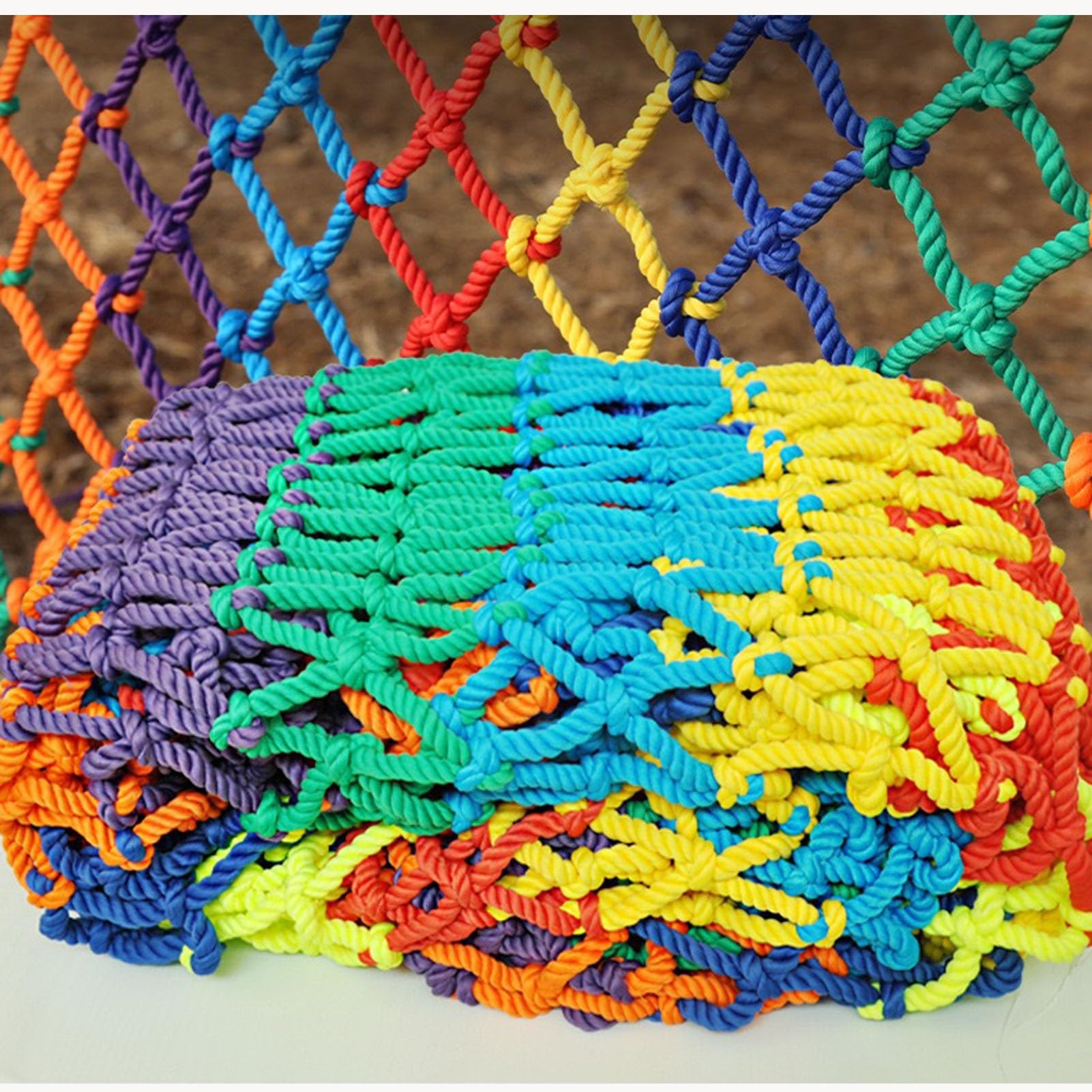 PRPRP Maschennetz, Netze Seilnetze Outdoor Spielgeräte Ablagenetze Grün Bunt for Treppen Balkone Spielplätze Zusammenklappbar Individualisierbar (2x3m)(2x3m) von PRPRP