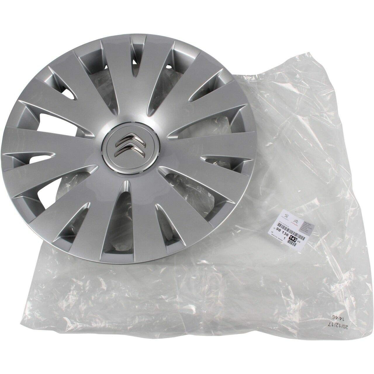 ORIGINAL Citroen Radkappe Radblende SILBER 15 Zoll FEROE 98136143VV BERLINGO B9 ORIGINAL Citroen Radkappe Radblende SILBER 15 Zoll FEROE 98136143VV BERLINGO B9 von PSA