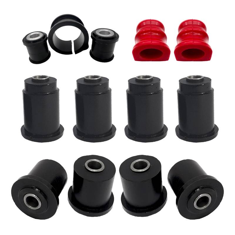 PSB Bushings - Kompletter Polyurethan-Buchsensatz vorne - Kompatibel mit Nissan Navara D40 2005-2015, Rot von PSB PROBLEM SOLVING BUSHINGS www.psbushings.com