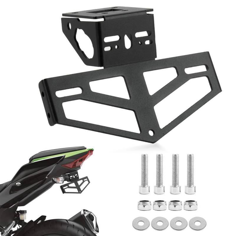 Nummernschildhalterung für Ninja 250 400 Z400 2018 2019 2020 2021 2022, PSLER Nummernschildhalter Motorradzubehör von PSLER