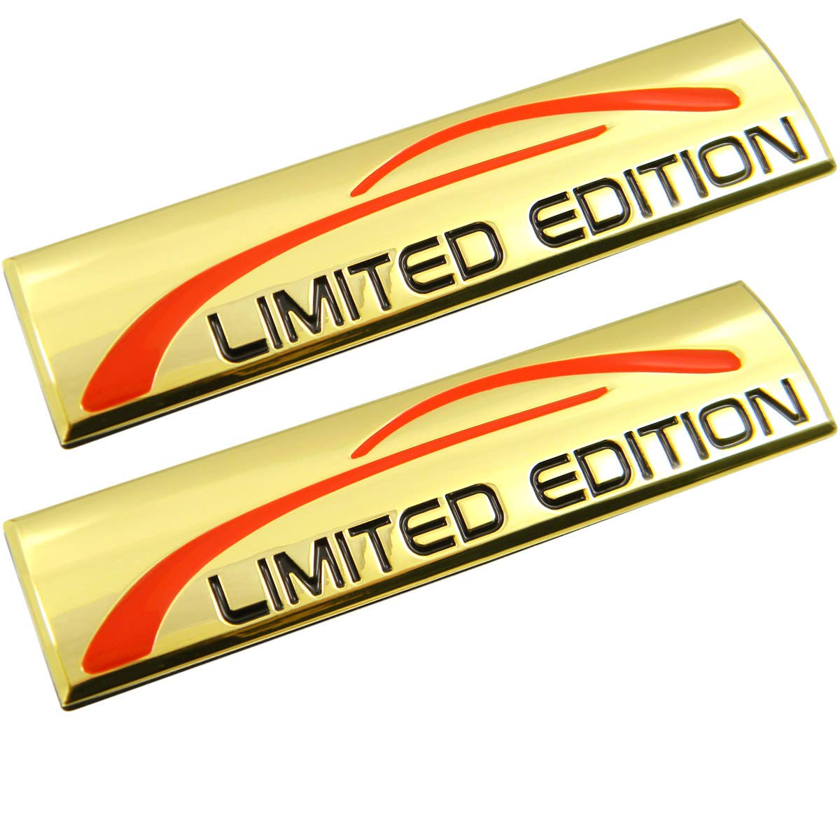 Gold Limited Edition Logo 3D Metall Chrom Aufkleber Seitenaufkleber für Fender Emblem Kofferraum Sport Abzeichen 2 Stück von PSMILE