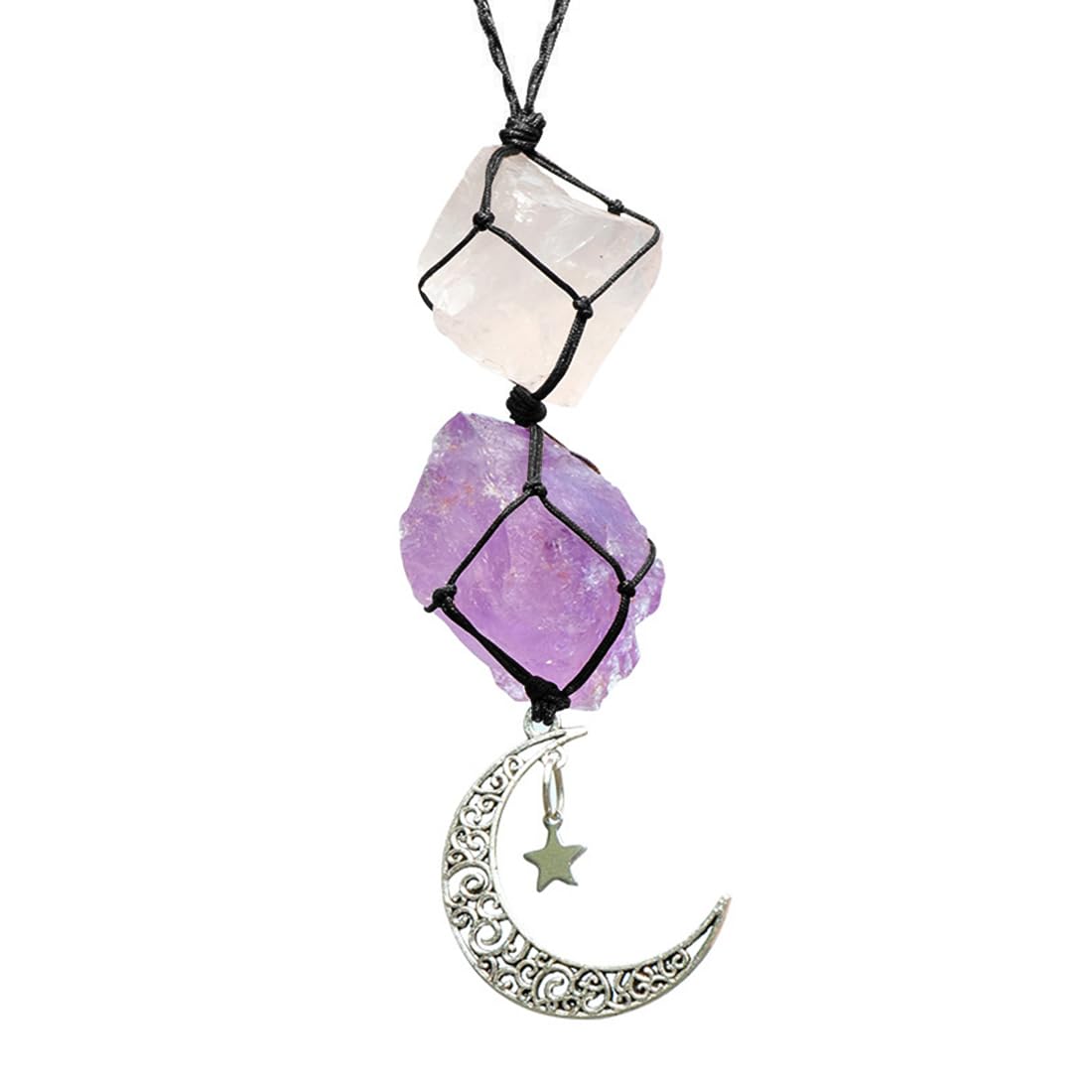 PSOWQ Auto Anhänger Auto Innenraum Zubehör Autospiegel Anhänger Deko Spiegel Charms, Rosenquarz and Amethyst, Auto Rückspiegel Ornament Innen Dekoration PSOWQ Auto Anhänger Auto Innenraum Zubehör Autospiegel Anhänger Deko Spiegel Charms, Rosenquarz and Amethyst, Auto Rückspiegel Ornament Innen Dekoration von PSOWQ