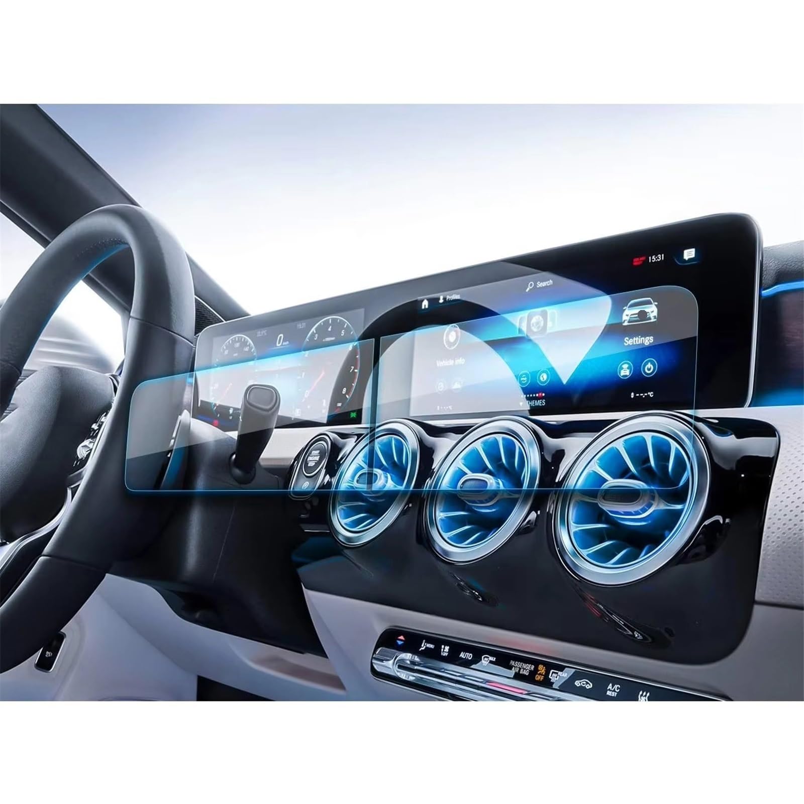 PSRRGZTM Kompatibel Mit Benz Für Klasse A W177 V177 Klasse B W247 GPS-Navigation, Gehärtetes Glas Und Displayschutzfolie Für Das Armaturenbrett, 2 Stück Bildschirmschutz PSRRGZTM Kompatibel Mit Benz Für Klasse A W177 V177 Klasse B W247 GPS-Navigation, Gehärtetes Glas Und Displayschutzfolie Für Das Armaturenbrett, 2 Stück Bildschirmschutz von PSRRGZTM
