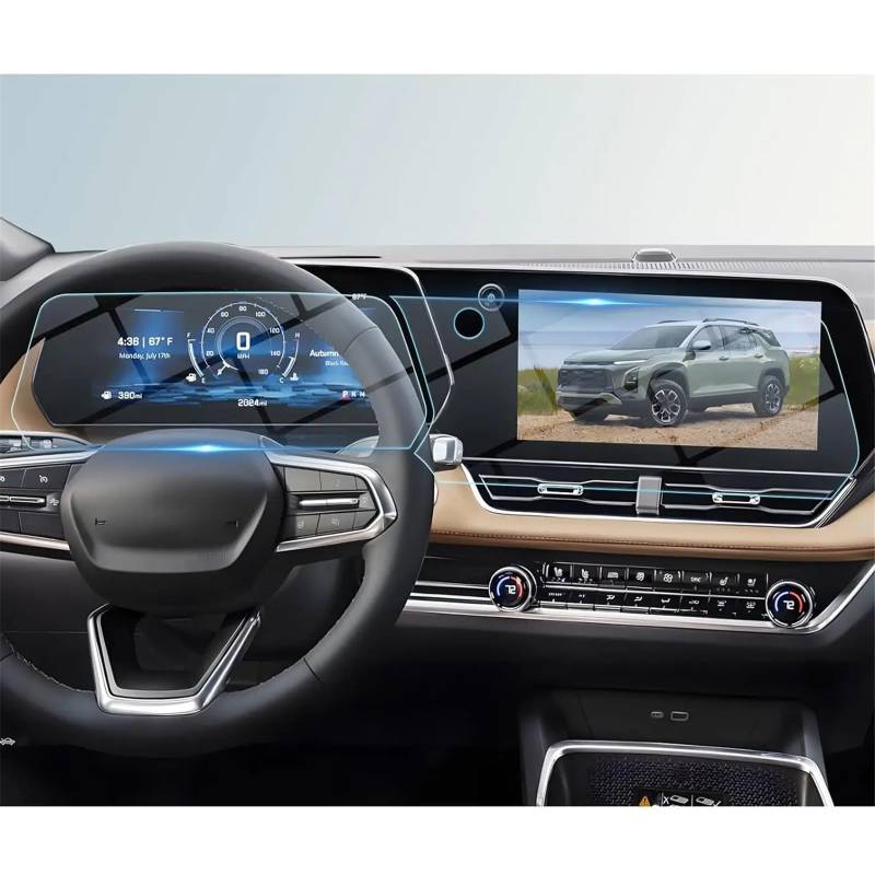 PSRRGZTM Kompatibel Mit Chevrolet Für Equinox 2024 2025 11,3 Zoll GPS-Navigation, Gehärtetes Glas Und Displayschutzfolie Für Das Armaturenbrett Bildschirmschutz von PSRRGZTM