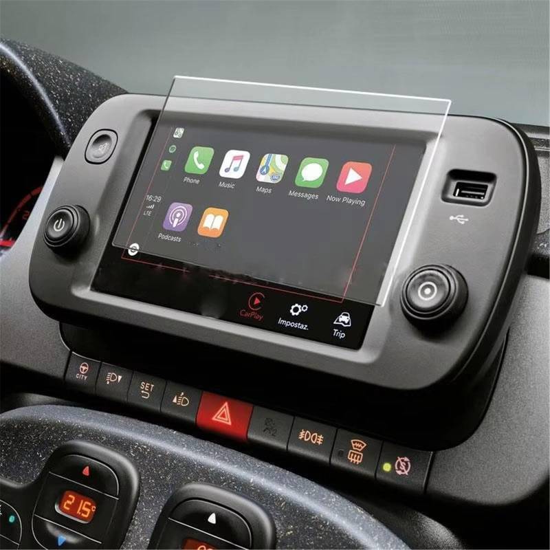 PSRRGZTM Kompatibel Mit FIAT Für Panda 2021 7 Zoll Autoradio GPS-Navigation Innenzubehör Displayschutzfolie Aus Gehärtetem Glas Bildschirmschutz von PSRRGZTM