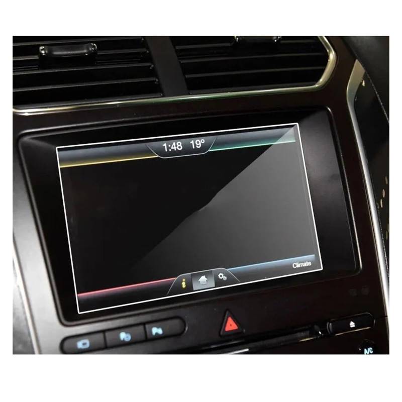PSRRGZTM Kompatibel Mit Ford Für Explorer 2013 2014 2015 2016 2017 Auto-Innenraumaufkleber 8-Zoll-Auto-Displayschutzfolie Stahlschutzfolie GPS-Navigation Gehärtetes Glas Bildschirmschutz von PSRRGZTM