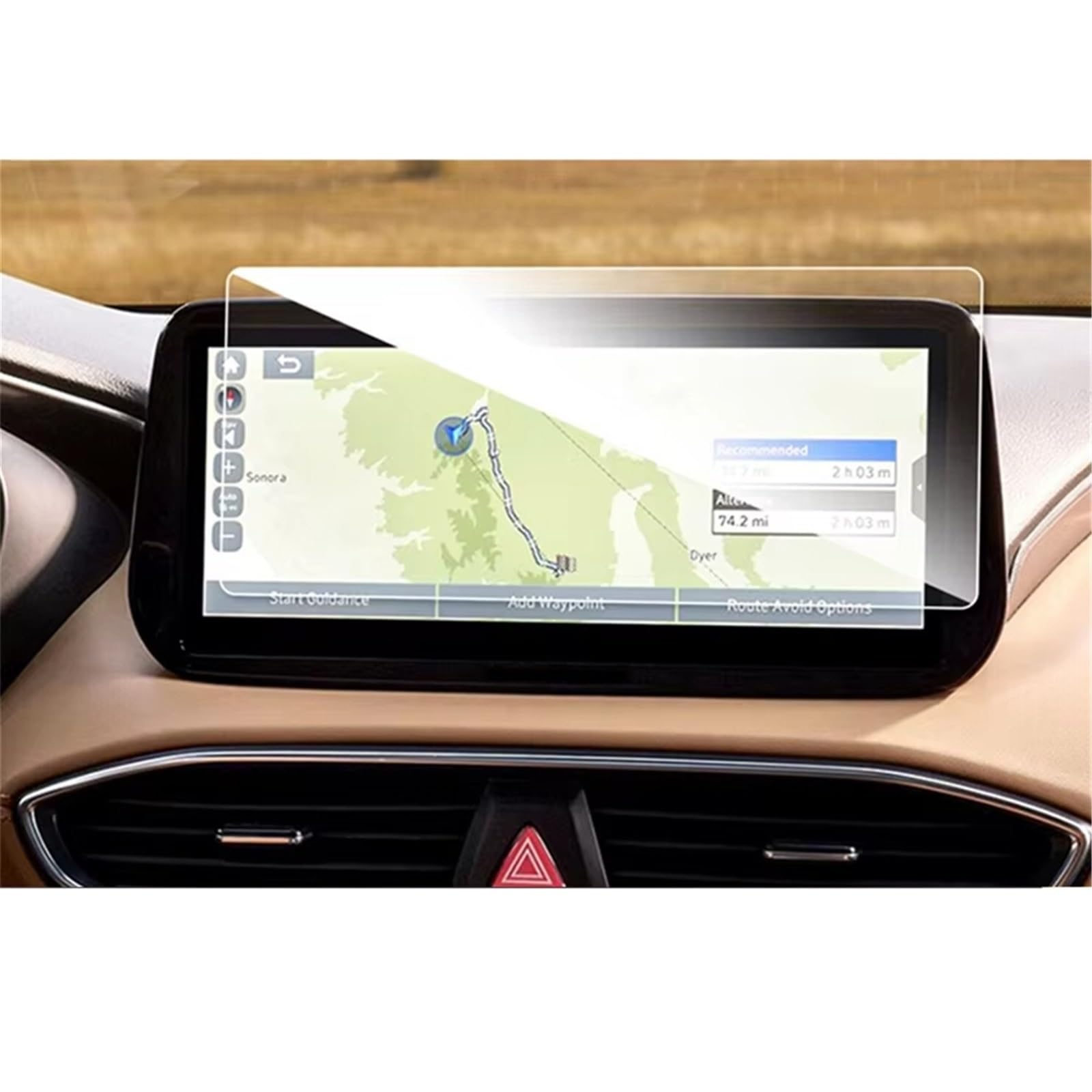 PSRRGZTM Kompatibel Mit Hyundai Für Santa Fe 2021–2022, Auto-Infotainment-Radio, GPS-Konsole, Navigation, Displayschutz Aus Gehärtetem Glas Bildschirmschutz(10.25 inch) von PSRRGZTM