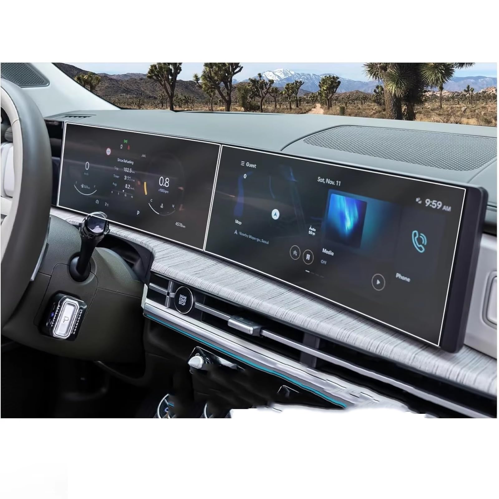 PSRRGZTM Kompatibel Mit Hyundai Für Santa Fe 2024 12,3 Zoll GPS-Navigation Und Armaturenbrett-Displayschutzfolie Aus Gehärtetem Glas Bildschirmschutz PSRRGZTM Kompatibel Mit Hyundai Für Santa Fe 2024 12,3 Zoll GPS-Navigation Und Armaturenbrett-Displayschutzfolie Aus Gehärtetem Glas Bildschirmschutz von PSRRGZTM