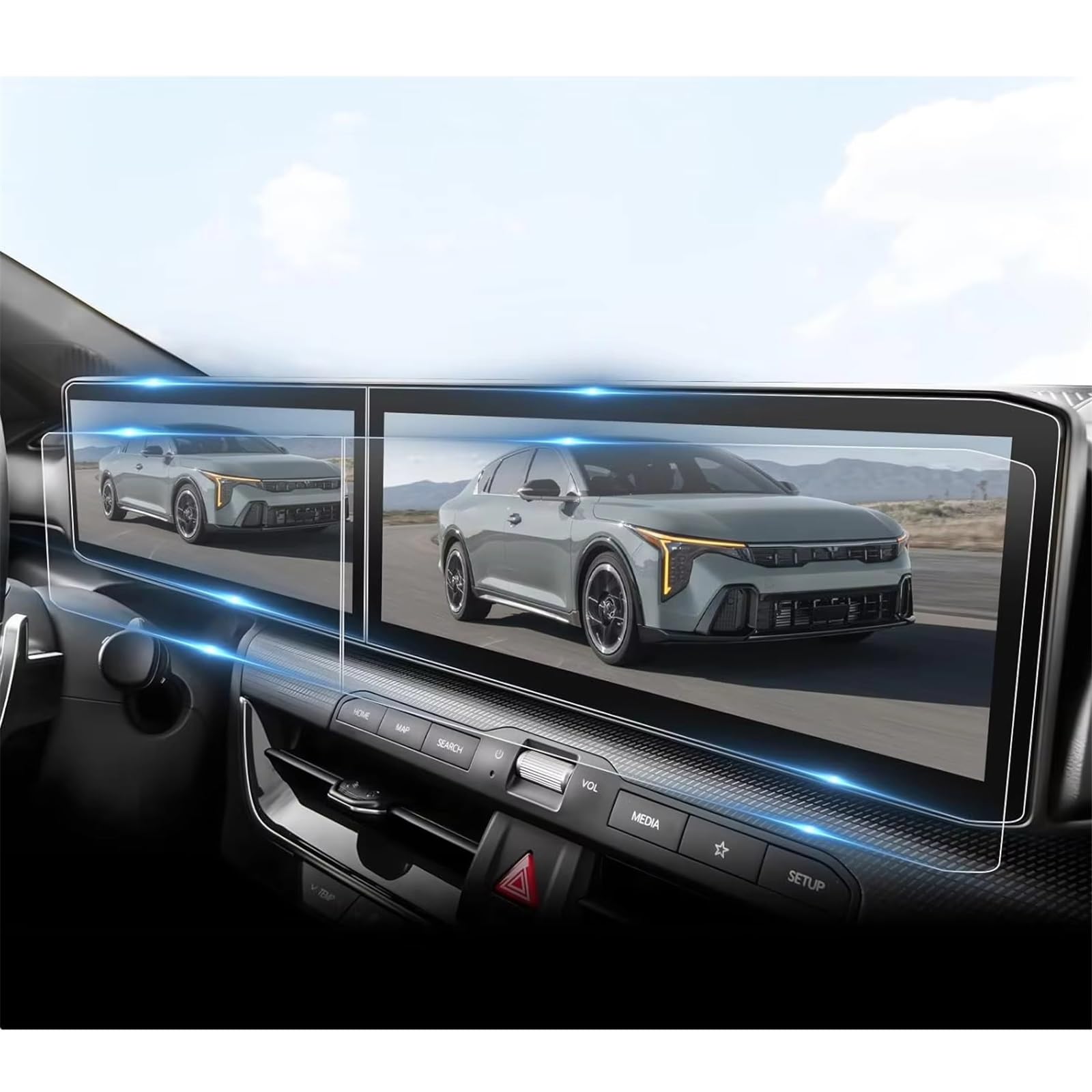PSRRGZTM Kompatibel Mit KIA EV3 EV9 2024 GPS-Navigation Und Armaturenbrett-Displayschutzfolie Aus Gehärtetem Glas, Zubehör Bildschirmschutz PSRRGZTM Kompatibel Mit KIA EV3 EV9 2024 GPS-Navigation Und Armaturenbrett-Displayschutzfolie Aus Gehärtetem Glas, Zubehör Bildschirmschutz von PSRRGZTM