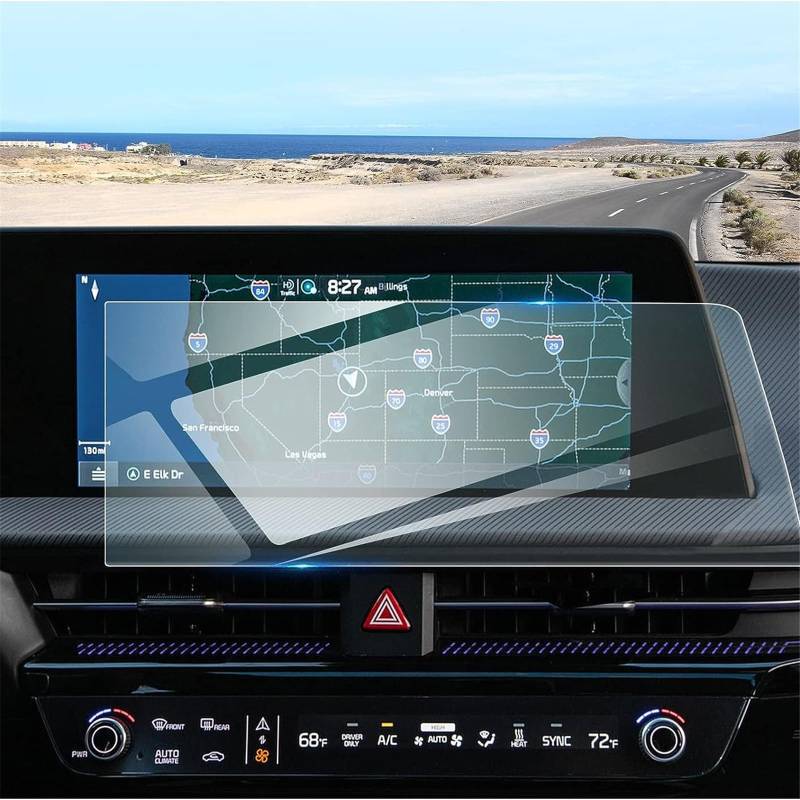 PSRRGZTM Kompatibel Mit Kia Für EV6 2022 2023 12,3 Zoll Auto-GPS-Navigation Und Instrument TPU-Bildschirmschutzfolie Bildschirmschutz(GPS) von PSRRGZTM