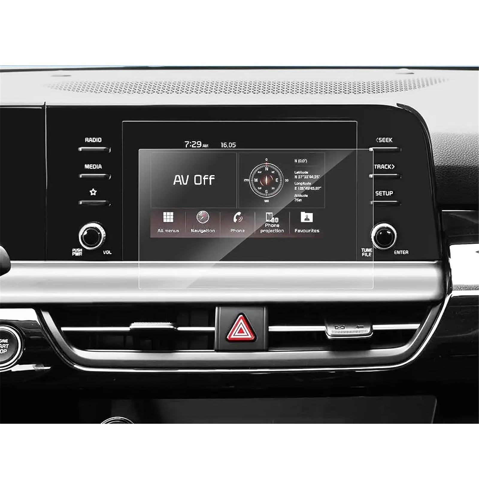 PSRRGZTM Kompatibel Mit Kia Für Seltos 2021 2022 2023 2024 8-Zoll-Auto-GPS-Navigation PET-Bildschirmschutzfolie, 2 Stück Bildschirmschutz PSRRGZTM Kompatibel Mit Kia Für Seltos 2021 2022 2023 2024 8-Zoll-Auto-GPS-Navigation PET-Bildschirmschutzfolie, 2 Stück Bildschirmschutz von PSRRGZTM