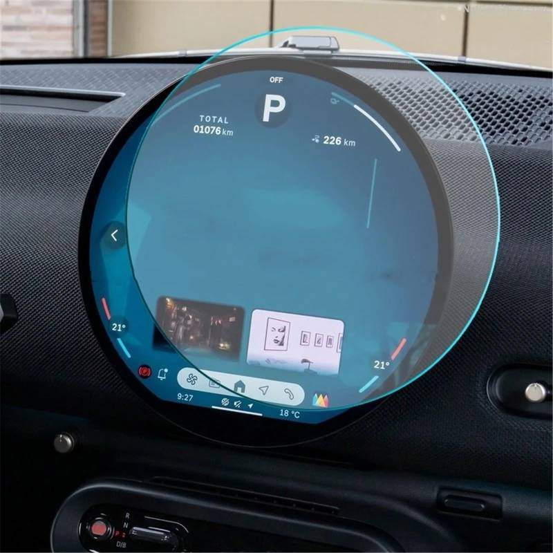 PSRRGZTM Kompatibel Mit Mini Für Cooper 2024 9,4 Zoll Auto-Infotainment-LCD-GPS-Navigation Multifunktionale Schutzfolie Aus Gehärtetem Glas Bildschirmschutz von PSRRGZTM