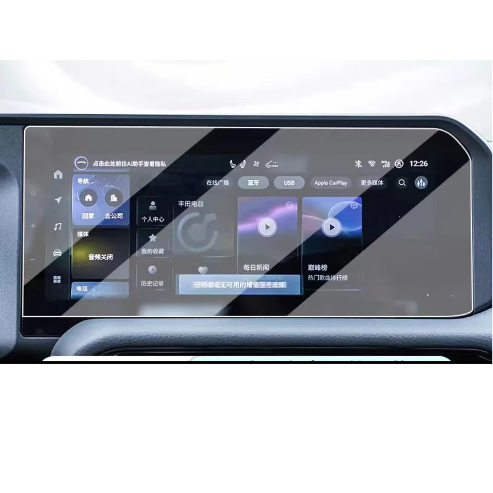 PSRRGZTM Kompatibel Mit Toyota Für Land Für Cruiser Für Prado 2024 LCD-Autoradio GPS-Navigation Gehärtetes Glas Und Displayschutzfolie Für Das Armaturenbrett Bildschirmschutz(GPS) von PSRRGZTM