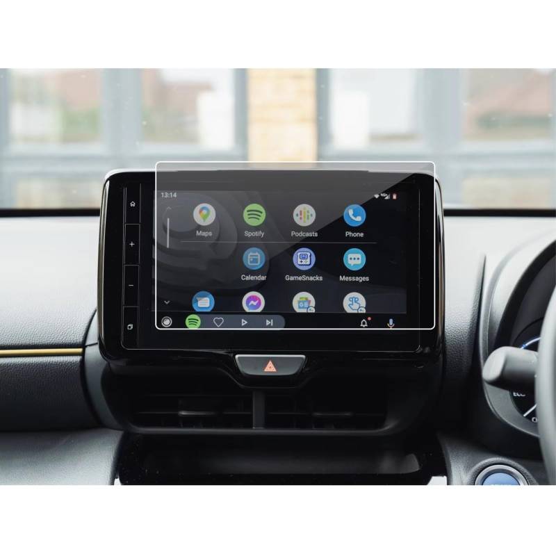 PSRRGZTM Kompatibel Mit Toyota Für Yaris Für Cross GR 2021 2022 9-Zoll-Auto-GPS-Navigations-Innenausstattung 2PCS PET-Displayschutzfolie Bildschirmschutz von PSRRGZTM