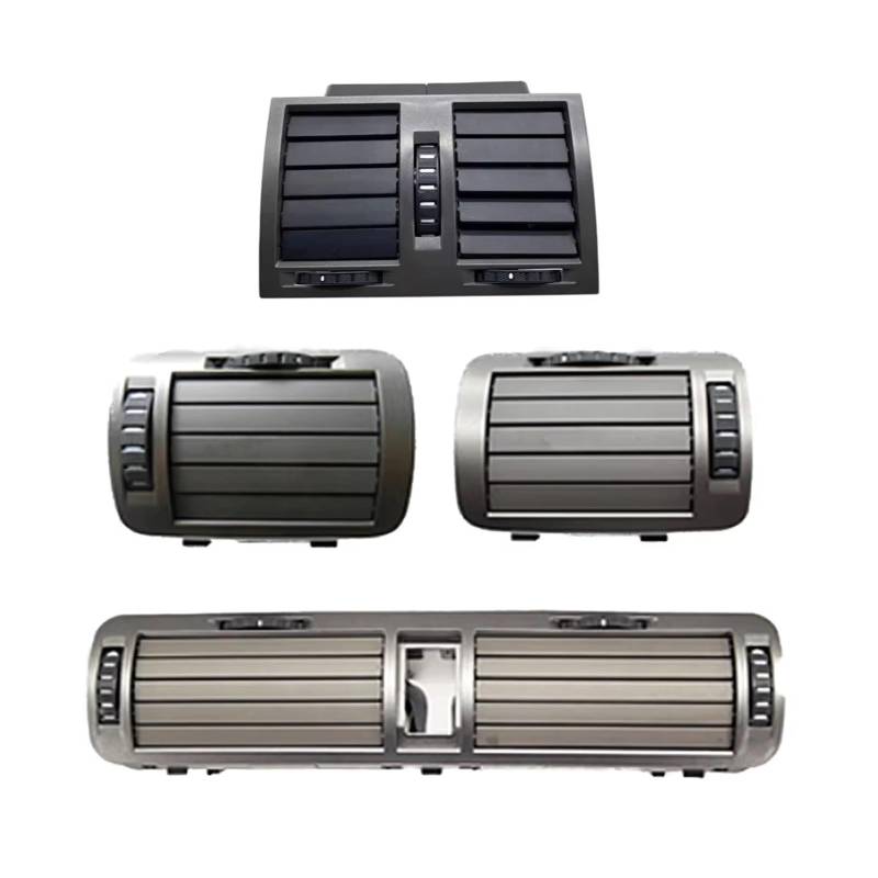 PSRRGZTM Kompatibel Mit VW Für Passat Für B5.5 2006–2008 Armaturenbrett Hinten Mitte Klimaanlage Luftauslass Entlüftungsgitter 3BD820951 3BD819701 3BD819702 Lüftungsgitter(Set 4PCS-1) von PSRRGZTM