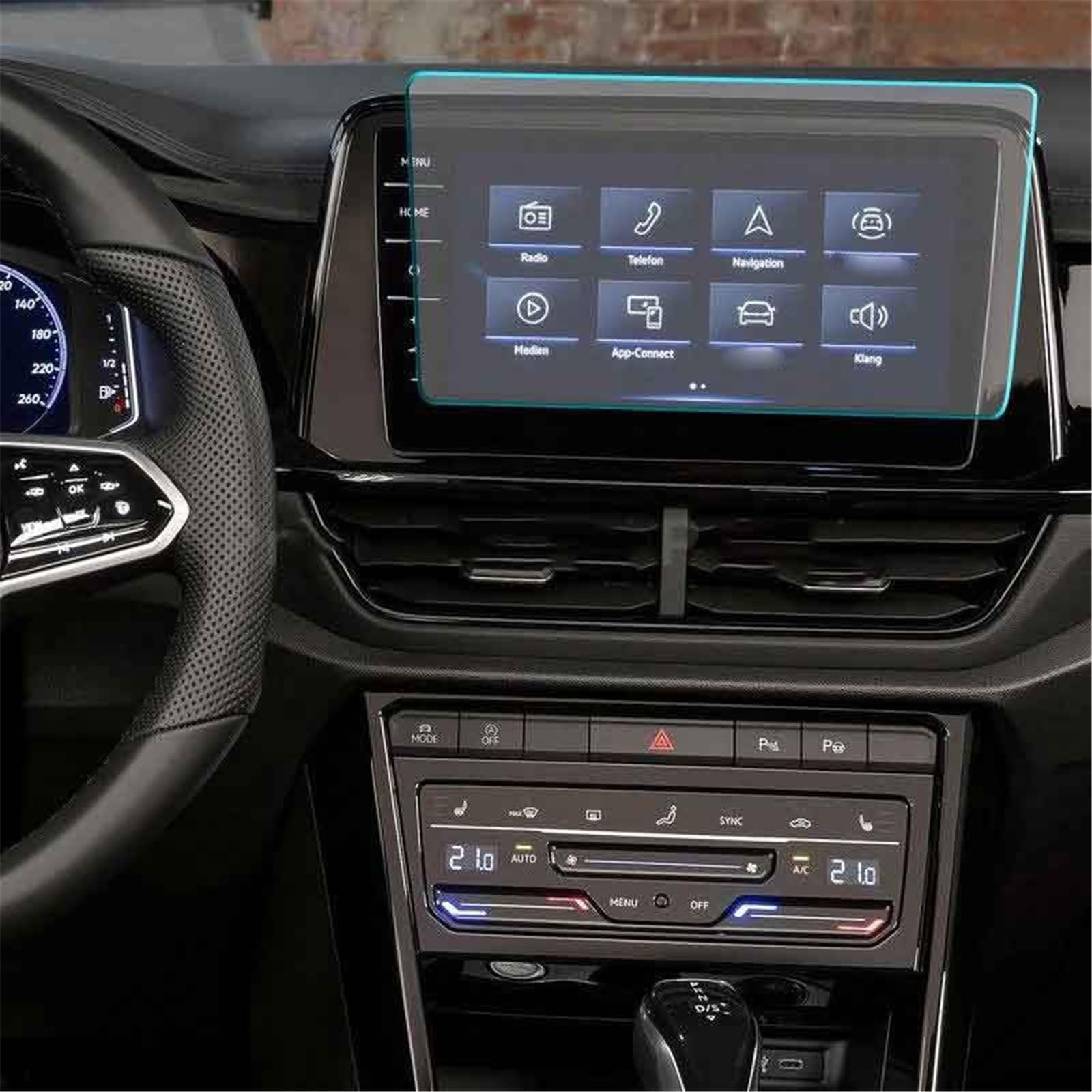PSRRGZTM Kompatibel Mit VW Für T-ROC 2022 Autoradio GPS-Navigation Displayschutzfolie Autoinnenraum Schutzfolie Aus Gehärtetem Glas Bildschirmschutz(for GPS) von PSRRGZTM