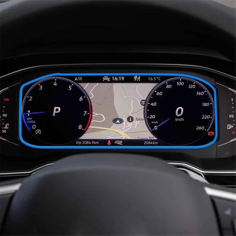 PSRRGZTM Kompatibel Mit VW Für Taigo 2018 2019 2020 Instrumenten-Displayschutzfolie Aus Gehärtetem Glas Für Das Armaturenbrett Bildschirmschutz von PSRRGZTM