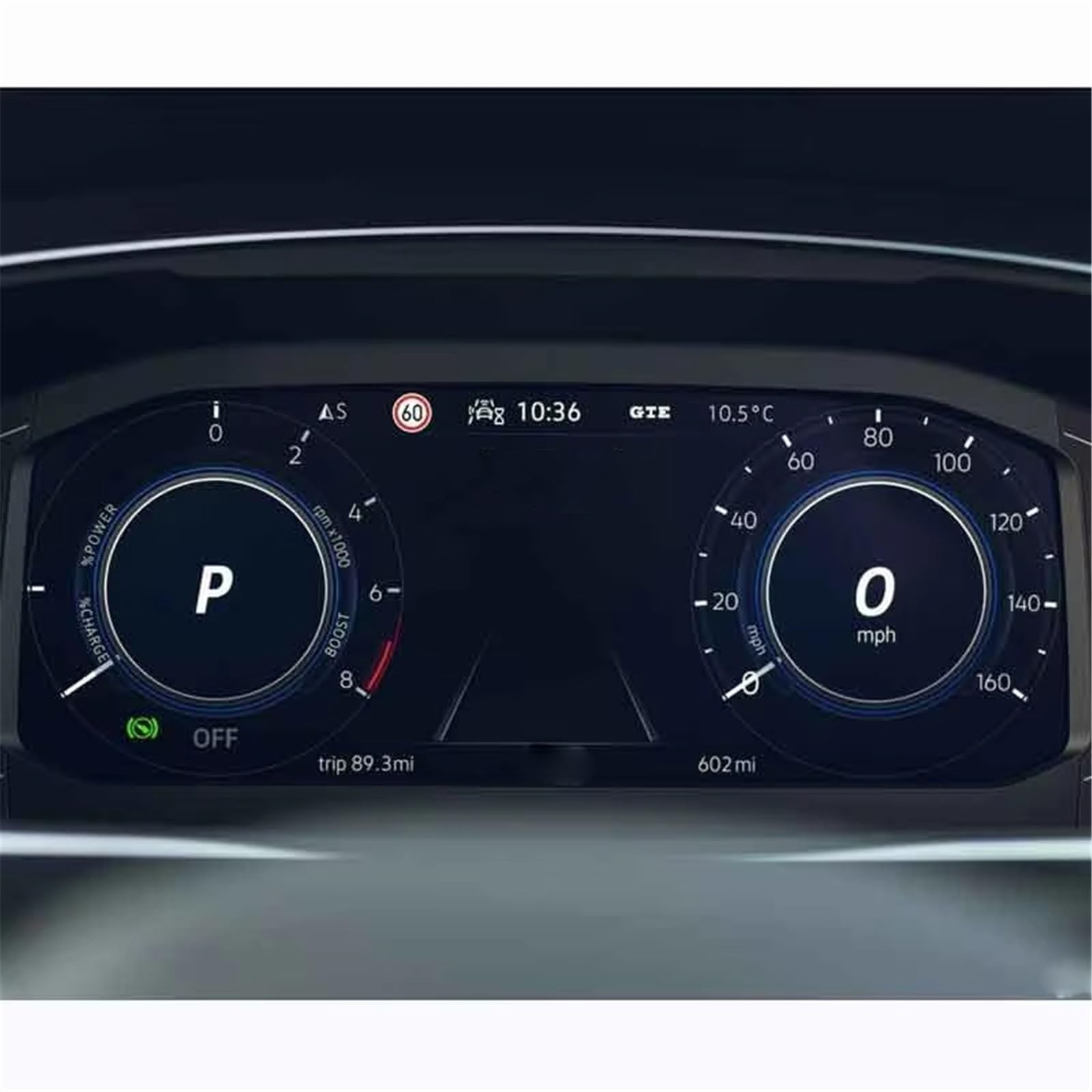 PSRRGZTM Kompatibel Mit VW Für Tiguan 2021 2022 Auto-Navigations-Armaturenbrett, Gehärtetes Glas, LCD-Bildschirm, Schutzfolie, Innenzubehör, Aufkleber Bildschirmschutz(Instrument) von PSRRGZTM