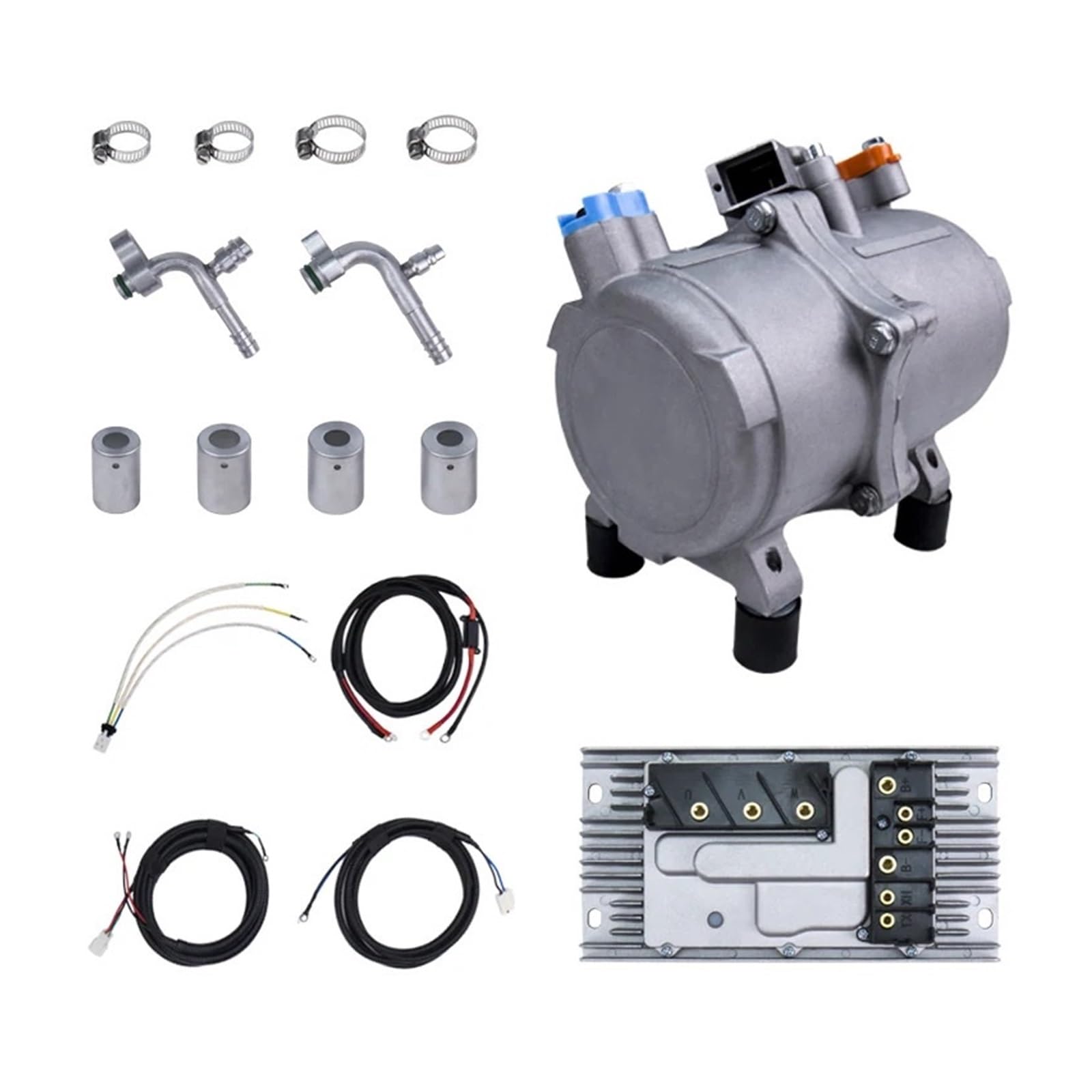 A/C 12V 24V Elektrischer Kompressorsatz for Auto-AC-Klimaanlage Auto-LKW-Bus-Boots-Traktor-Shop Automobil-Klimaanlage(12 Voltage) von PSUYFF