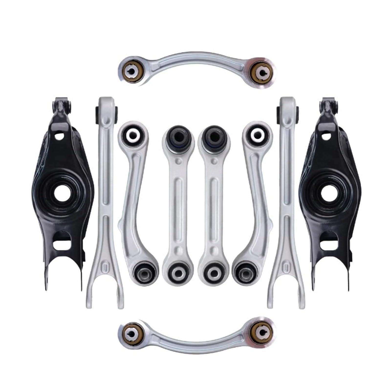Hintere untere Querlenker, Linke und rechte Aufhängung, 10-teiliges Set, kompatibel mit Maserati Quattroporte Ghibli M156 M157 2013 2014 2015 2016 Hintere untere Querlenker, Linke und rechte Aufhängung, 10-teiliges Set, kompatibel mit Maserati Quattroporte Ghibli M156 M157 2013 2014 2015 2016 von PSUYFF
