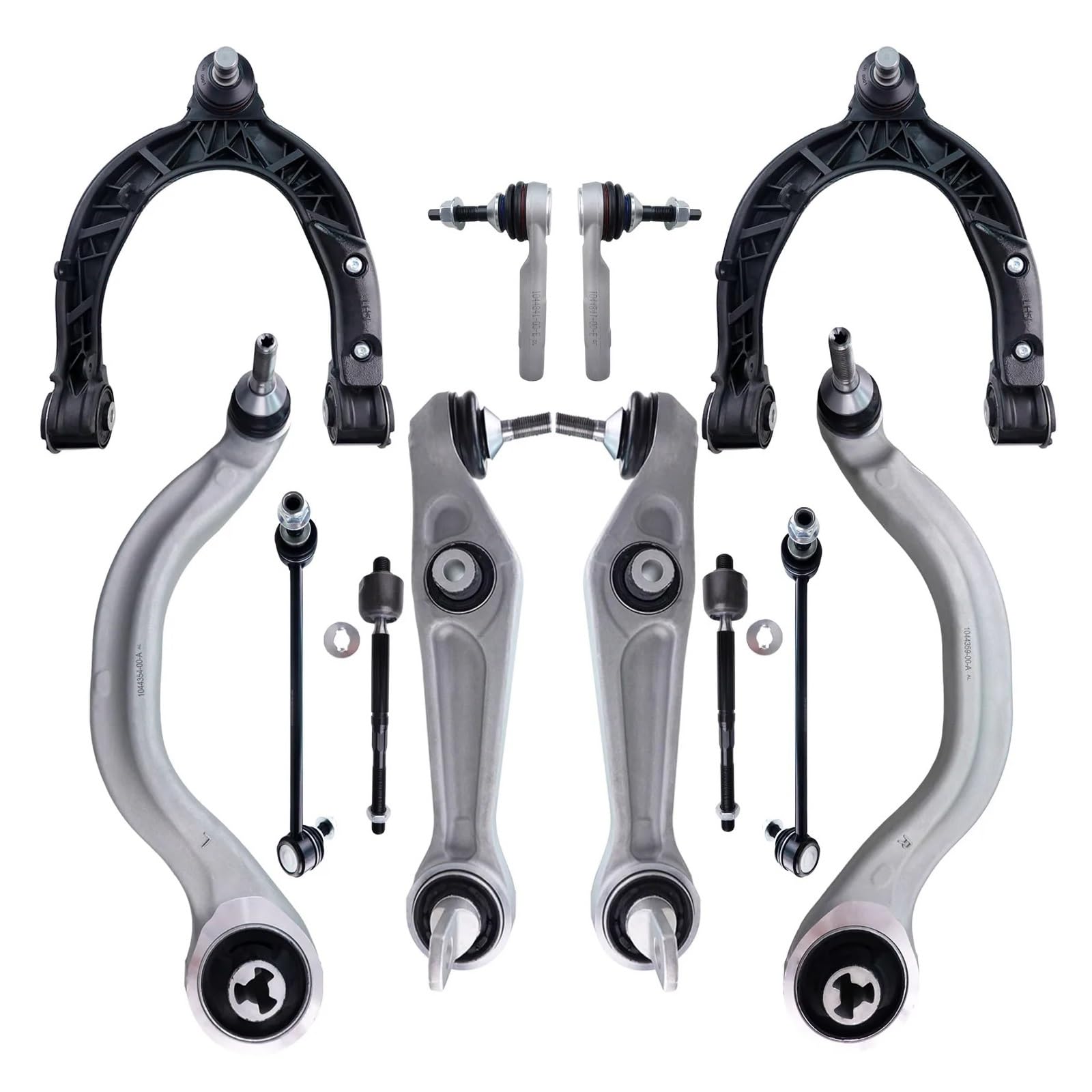Vorderer oberer unterer Querlenker, Stabilisator-Endglieder, Spurstange, 12-teiliges Set, kompatibel mit Tesla Model 3 2017 2018 2019 2020 2021 2022 Vorderer oberer unterer Querlenker, Stabilisator-Endglieder, Spurstange, 12-teiliges Set, kompatibel mit Tesla Model 3 2017 2018 2019 2020 2021 2022 von PSUYFF