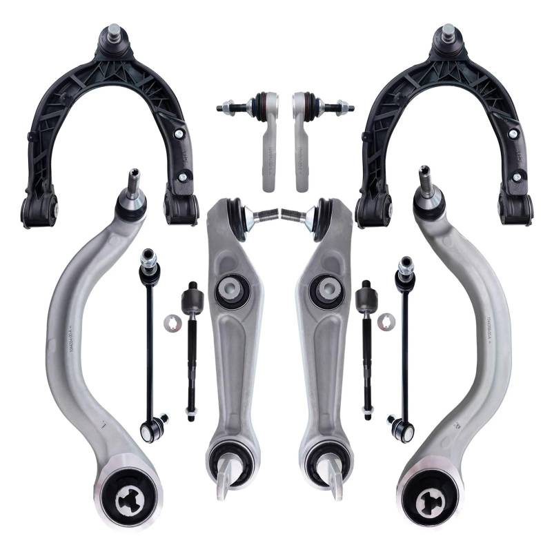 Vorderer oberer unterer Querlenker, Stabilisator-Endglieder, Spurstange, 12-teiliges Set, kompatibel mit Tesla Model 3 2017 2018 2019 2020 2021 2022 von PSUYFF