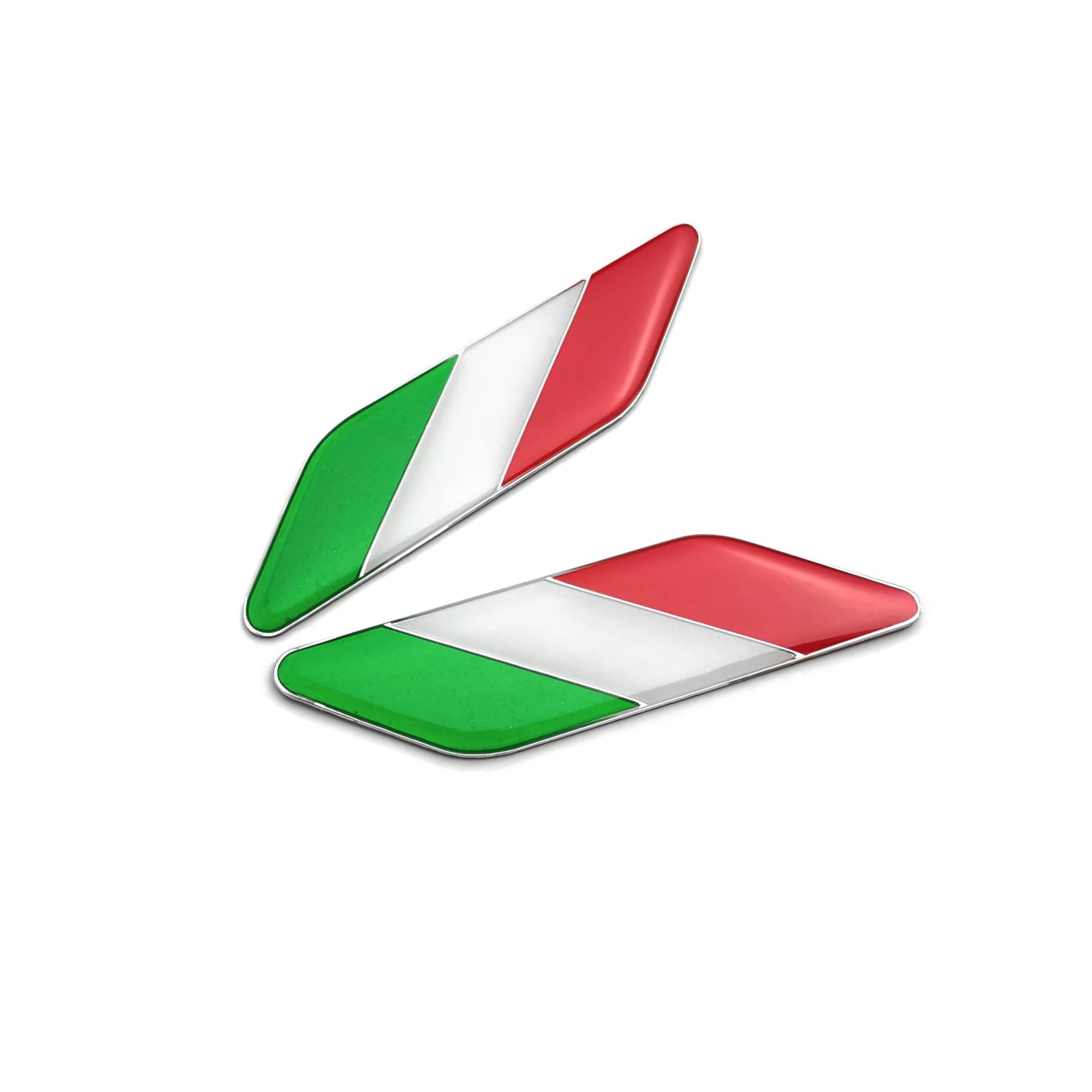 PTDecals 4 stücke Italienische Flagge Emblem Aufkleber Grafik Abziehbilder Für Fahrzeug Motor Auto Kotflügel Seitenschweller Kofferraum Heckklappe Stoßfänger von PTDecals