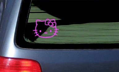 Aufkleber / Autoaufkleber / Sticker / Decal HELLO KITTY - Cat Feline - Car, Truck, Notebook, Vinyl Decal Sticker #1093 | Vinyl Color: Pink von PT INDOPEMA