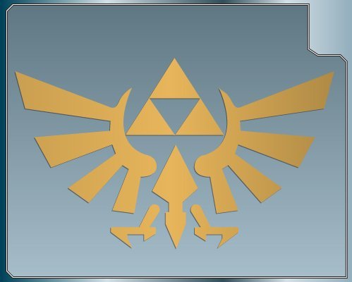 Aufkleber / Autoaufkleber / Sticker / Decal TRIFORCE LOGO #1 from the Legend of Zelda GOLD vinyl decal sticker 101 mm von PT INDOPEMA