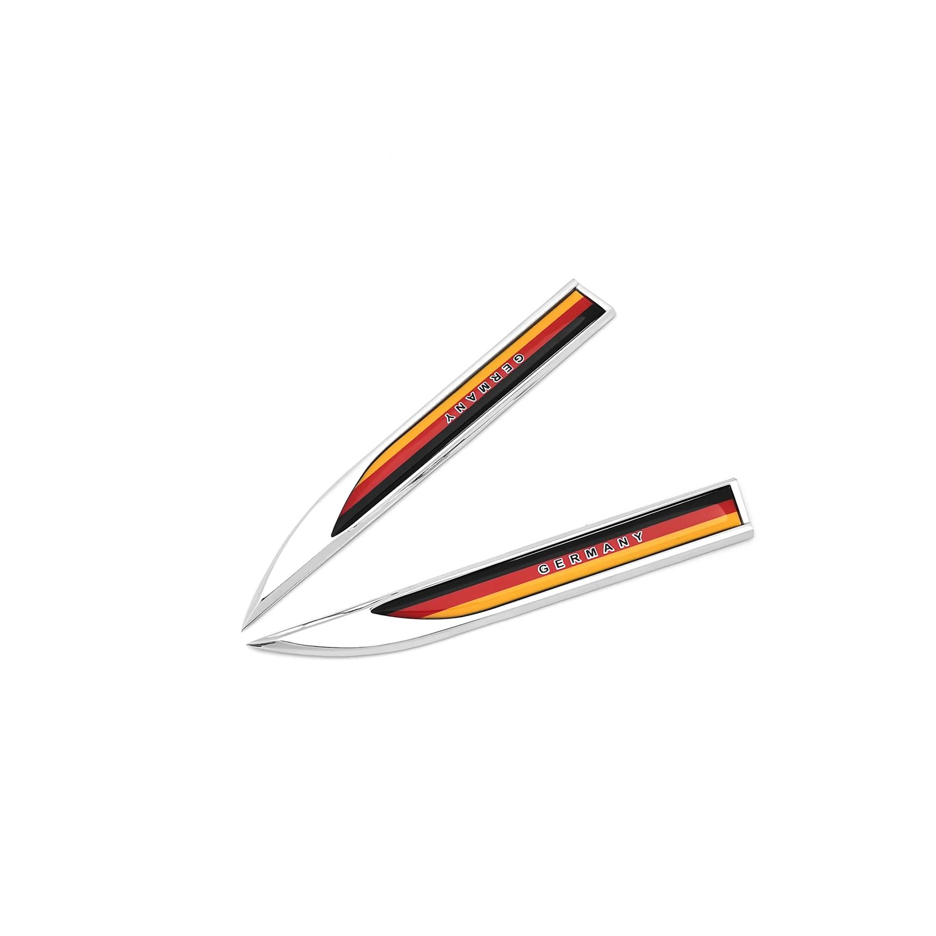 PTDecals 1 Paar Metall Deutschland DE Flagge Emblem Auto Aufkleber 14,7 cm * 2 cm Größe Grafik Abzeichen Für Fahrzeug Auto Kotflügel Seitenschweller Kofferraum Heckklappe Stoßfänger Türschutz Fenster PTDecals 1 Paar Metall Deutschland DE Flagge Emblem Auto Aufkleber 14,7 cm * 2 cm Größe Grafik Abzeichen Für Fahrzeug Auto Kotflügel Seitenschweller Kofferraum Heckklappe Stoßfänger Türschutz Fenster von PTDecals