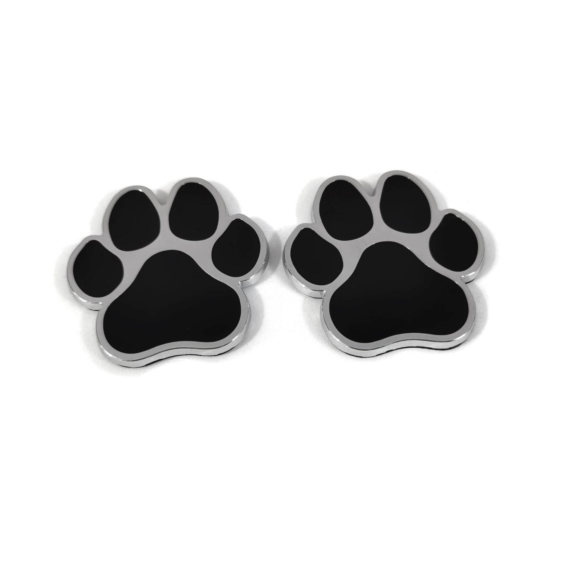PTDecals 2 PCS Schwarz Chrom Metall Paw Print Auto Emblem Abziehbild Abzeichen Hundepfoten Fußabdruck Metall Aufkleber für Auto Motorrad Computer Haus Dekoration PTDecals 2 PCS Schwarz Chrom Metall Paw Print Auto Emblem Abziehbild Abzeichen Hundepfoten Fußabdruck Metall Aufkleber für Auto Motorrad Computer Haus Dekoration von PTDecals