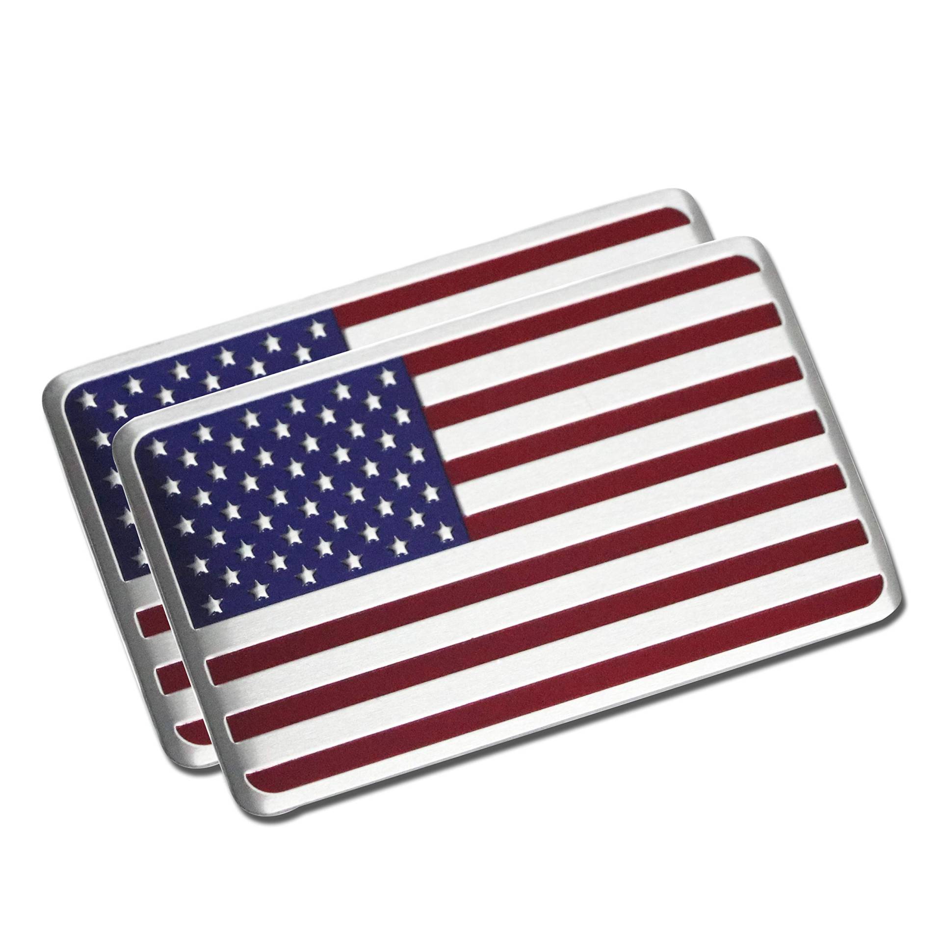 PTDecals 2 stücke USA Vereinigte Staaten Abzeichen Aluminium Metall Graphic Aufkleber Auto Emblem Aufkleber von PTDecals