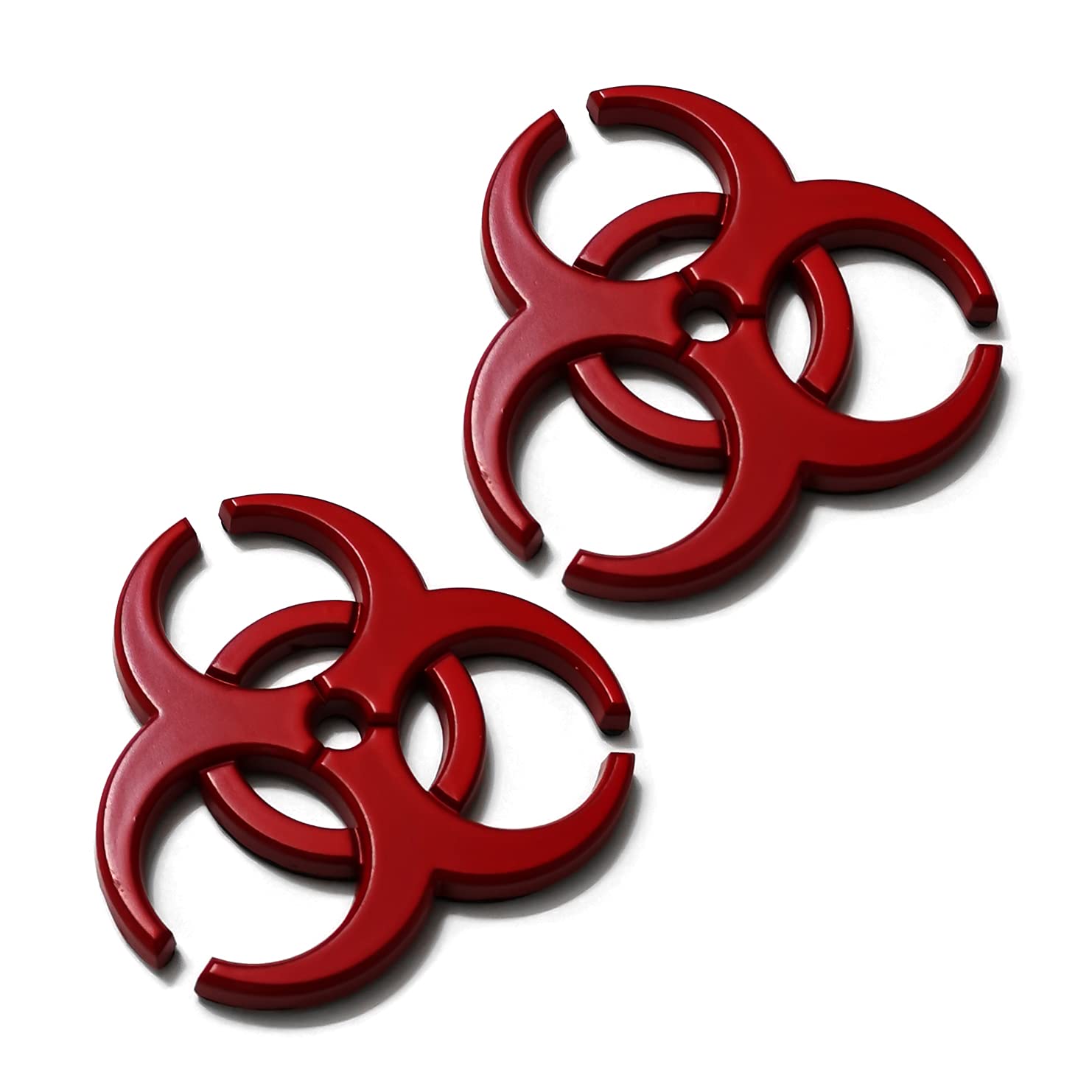 PTDecals 2X 3D Rot Metal Biochemical Marker Emblem Auto Motorrad Biohazard Symbol Aufkleber Emblem Aufkleber Modifikation PTDecals 2X 3D Rot Metal Biochemical Marker Emblem Auto Motorrad Biohazard Symbol Aufkleber Emblem Aufkleber Modifikation von PTDecals