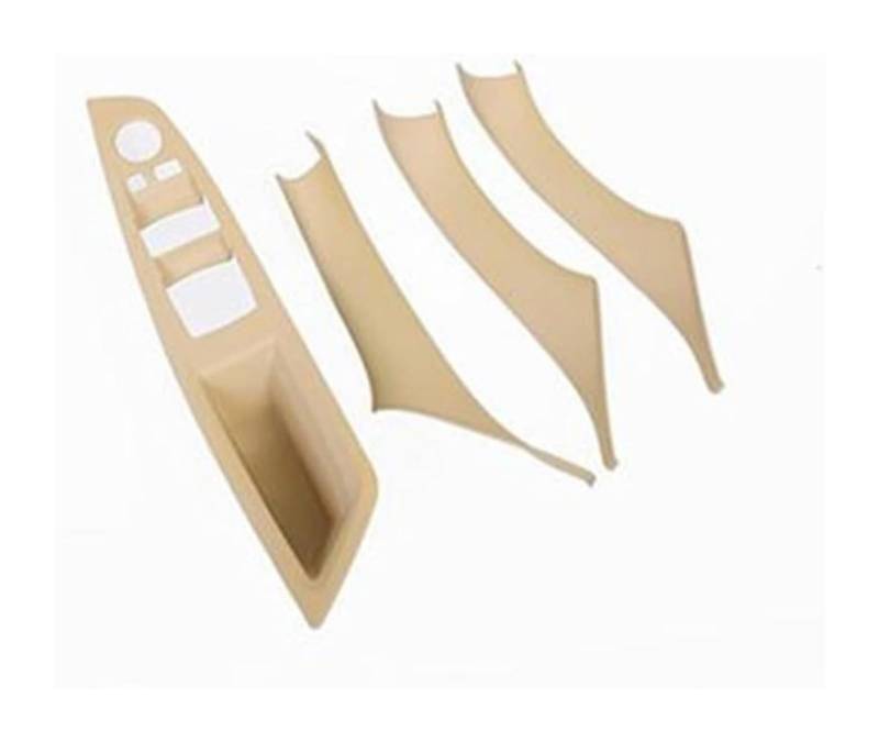 Auto Fensterheberschalter Für 5er F10 F18 Auto-Innentürgriff Autofensterglas-Hebeknöpfe Innentürverkleidung Schutzabdeckung Aufkleber(White Yellow) von PTGZGFNPAM