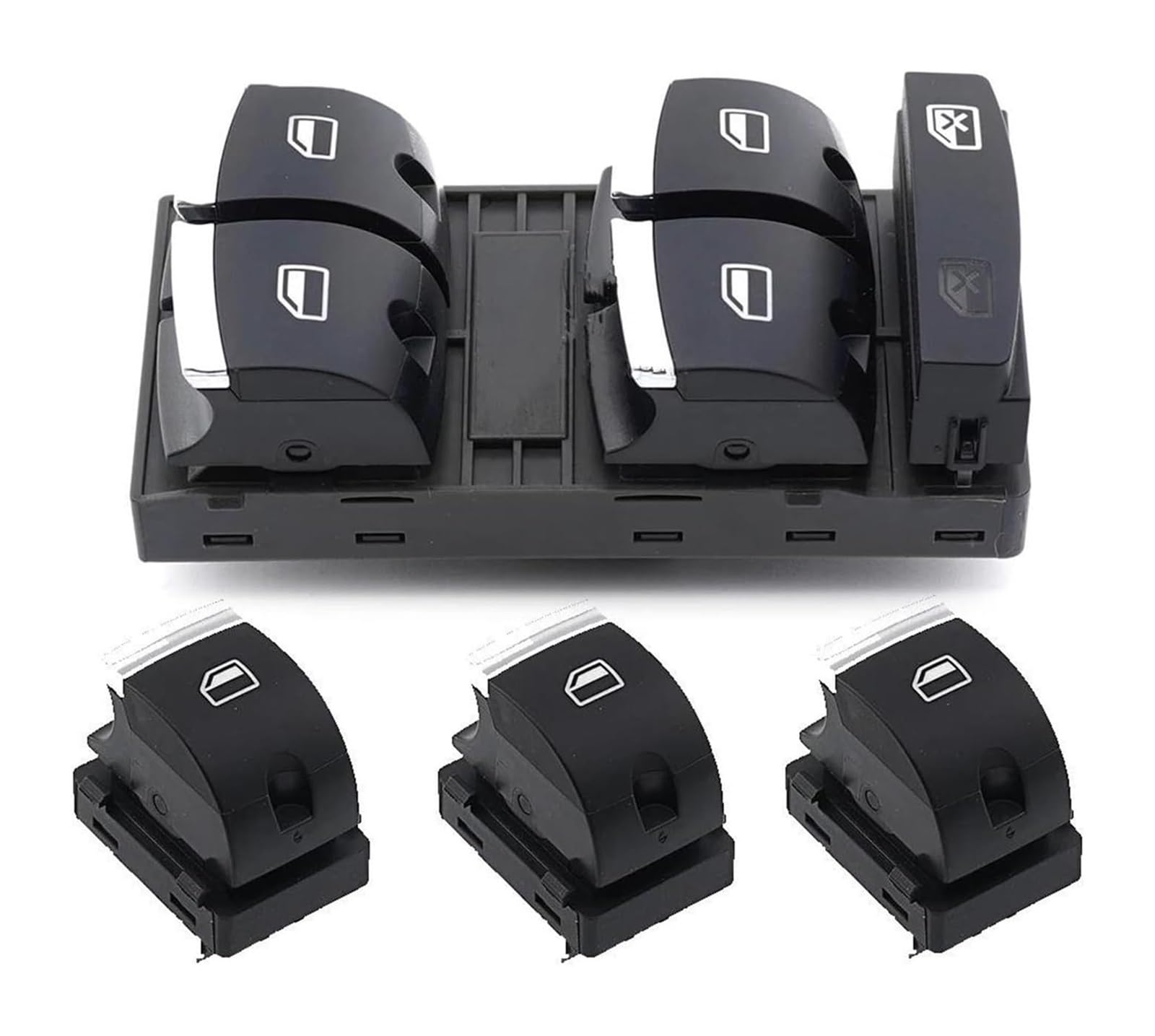 Auto Fensterheberschalter Für A&udi A3 8P A6 S6 RS6 C6 Q7 2004-2011 Elektroauto-Druckknopfschalter Schalter Master-Fensterschalter-Steuerknopf 4F0959851H(Set) von PTGZGFNPAM