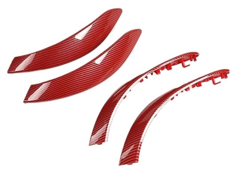 Innengriff Autotür Für 3er F30 F35 F3X 2012–2019 Auto Links Rechts Innentürgriff-Abdeckungsverkleidung 2 4 Stück(Carbon Fbre-red-4) von PTGZGFNPAM