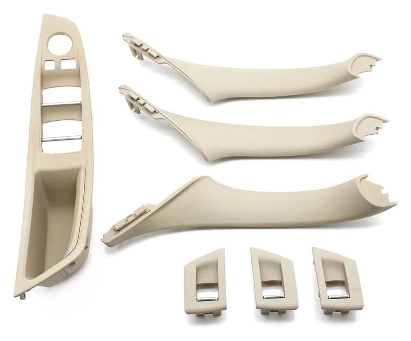 Innengriff Autotür Für 5 Series F10 F11 520i 523i 525i 528i 530i LHD Auto-Innentürgriff Armlehne Panel Pull Trim Cover(Lhd Oyster Set) von PTGZGFNPAM