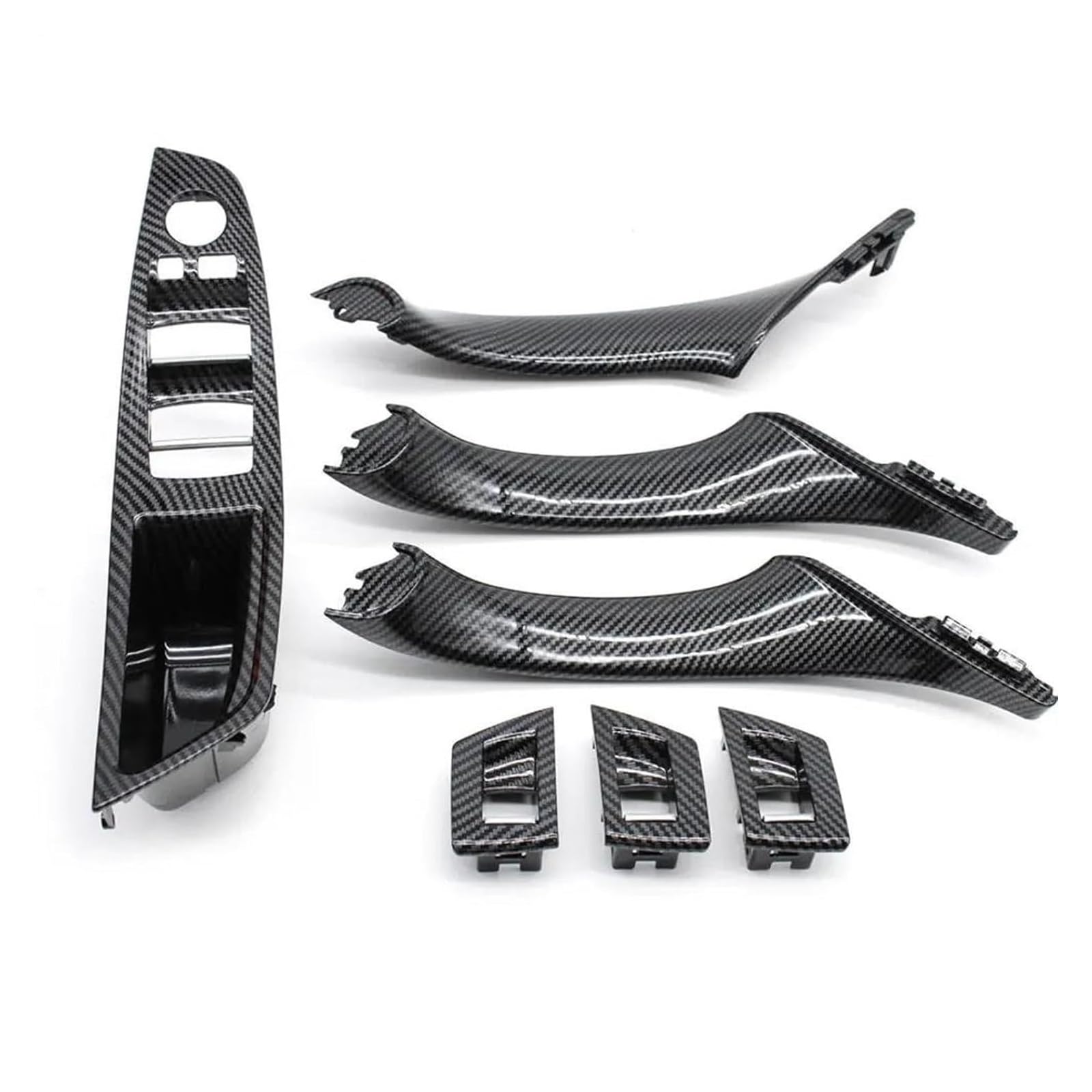 Innengriff Autotür Für 5 Series F10 F11 F18 523 525 LHD RHD Auto Innentür Armlehne Zuggriff Fenster Schalter Abdeckung Panel Trim(Lhd 7pcs Set) von PTGZGFNPAM