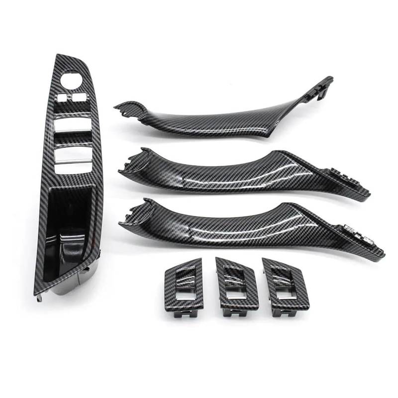 Innengriff Autotür Für 5 Series F10 F11 F18 523 525 LHD RHD Auto Innentür Armlehne Zuggriff Fenster Schalter Abdeckung Panel Trim(Lhd 7pcs Set) von PTGZGFNPAM