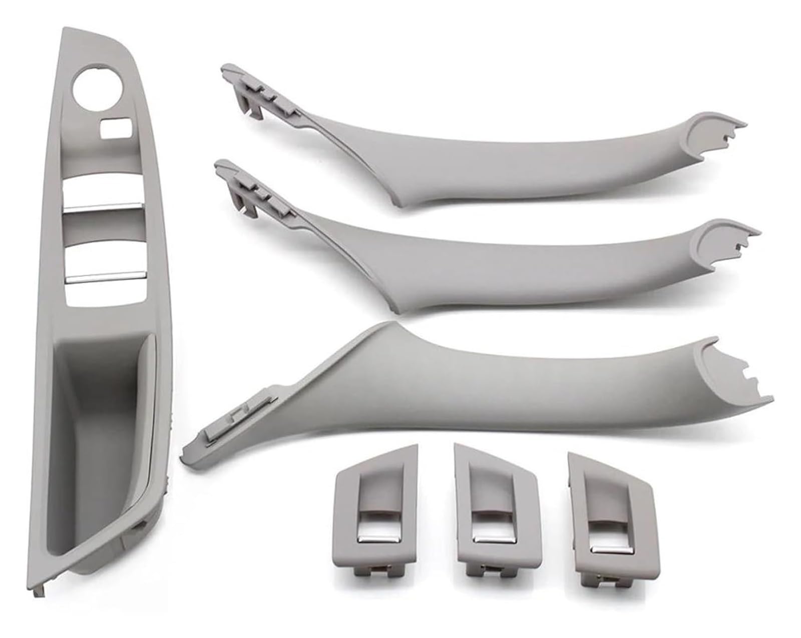 Innengriff Autotür Für 5 Series F10 F18 523 525 528 Left Drive LHD Auto Innentürgriff Pull Trim Zubehör 7PCS(B Gray) von PTGZGFNPAM