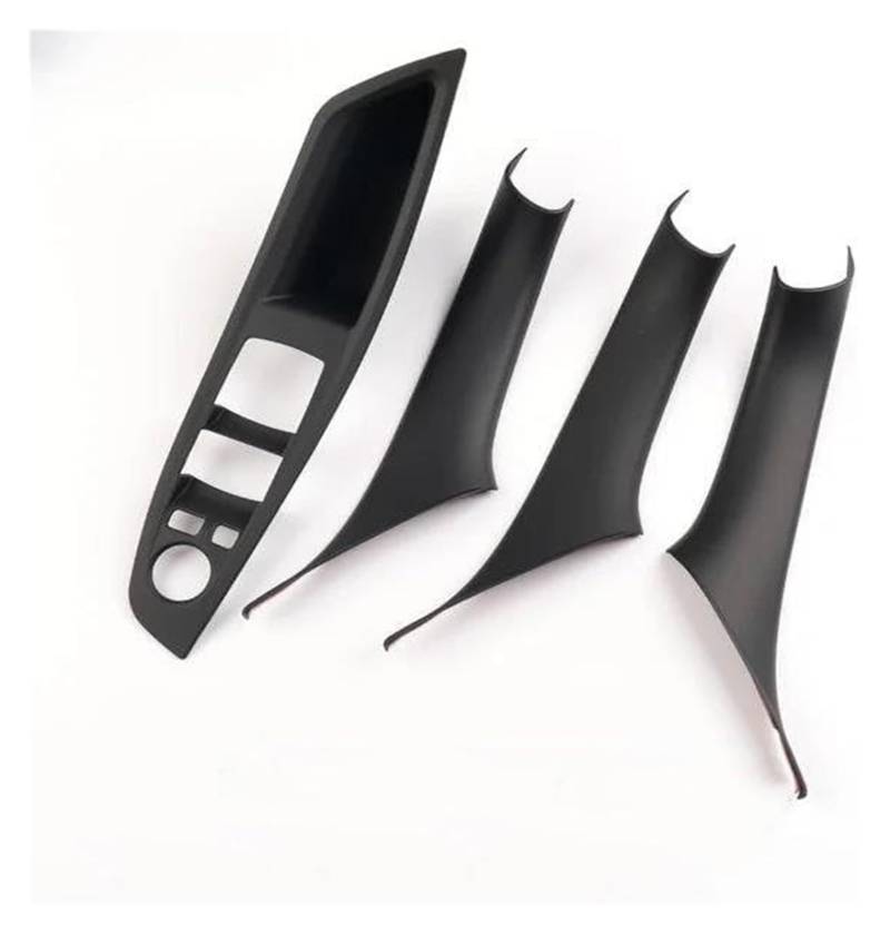 Innengriff Autotür Für 5 Series F10 F18 F11 2011-2017 Autotürgriff Panel Pull Trim Cover Auto Innentürgriffe(4pcs Set Black) von PTGZGFNPAM