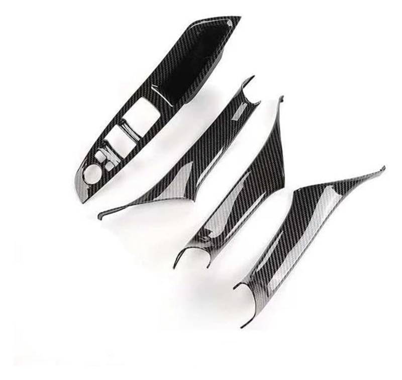 Innengriff Autotür Für 5 Series F10 F18 F11 2011-2017 Autotürgriff Panel Pull Trim Cover Auto Innentürgriffe(4pcs Set Carbon) von PTGZGFNPAM