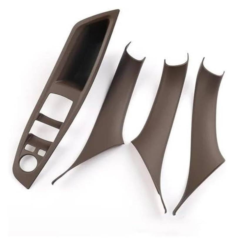 Innengriff Autotür Für 5 Series F10 F18 F11 2011-2017 Autotürgriff Panel Pull Trim Cover Auto Innentürgriffe(4pcs Set Mocha) von PTGZGFNPAM