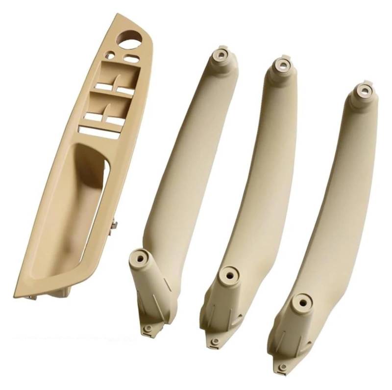 Innengriff Autotür Für E70 E71 E72 X5 X6 2007-2014 Auto-Innentürgriff Innenverkleidung Pull Trim Cover Armlehne(Lhd-beige-4pcs) von PTGZGFNPAM