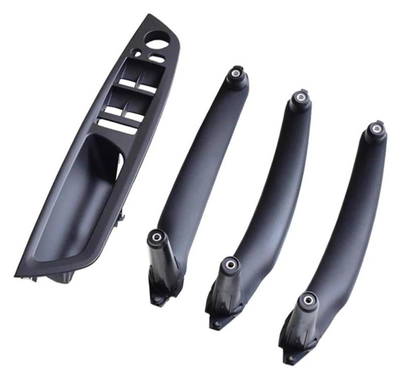 Innengriff Autotür Für E70 E71 E72 X5 X6 2007-2014 Auto-Innentürgriff Innenverkleidung Pull Trim Cover Armlehne(Lhd-black-4pcs) von PTGZGFNPAM
