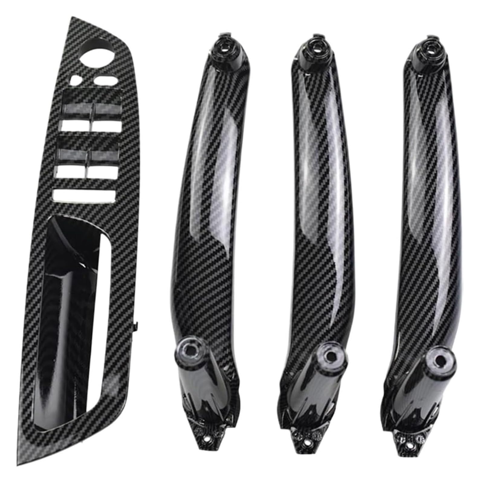 Innengriff Autotür Für E70 E71 E72 X5 X6 2007-2014 Auto-Innentürgriff Innenverkleidung Pull Trim Cover Armlehne(Lhd-carbon Pattern-4pcs) von PTGZGFNPAM